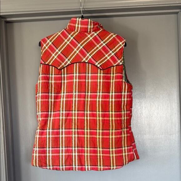 Adiktd Red Plaid  and Green Reversible Quilted Western Style Vest sz XL - Picture 2 of 8